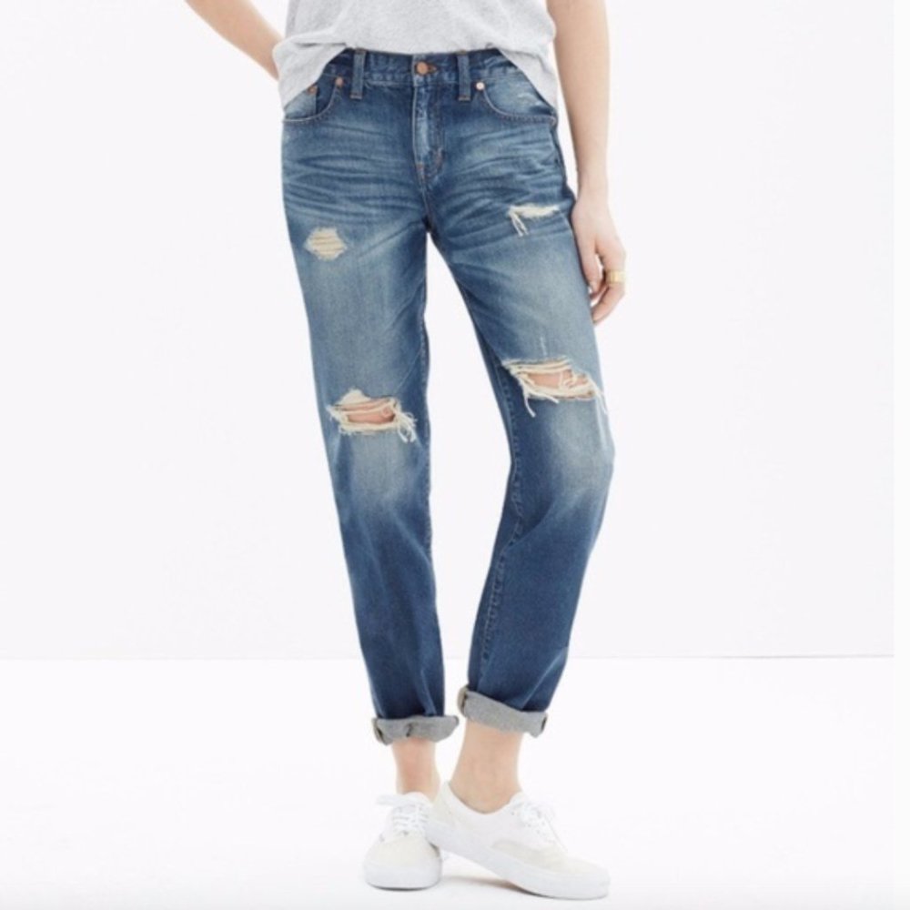 Madewell Distressed Boyjean